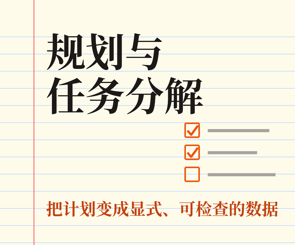 Agent 的规划与任务分解：让复杂任务可控