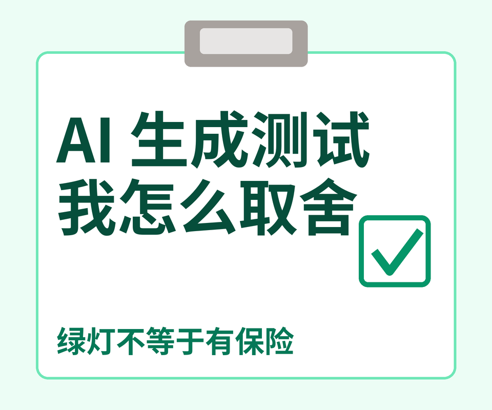 AI 生成测试我怎么取舍:哪些让它写,哪些必须人写