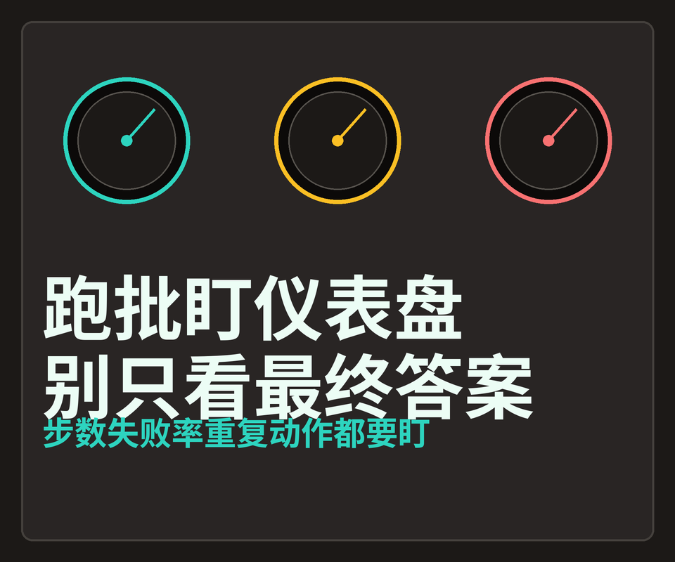 Agent 跑批任务时我盯的几个「仪表盘」指标